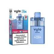 Vylo Duo 35K Prefilled Pod Kit in Blue Razz Cherry/ Blue Sour Raspberry - offering up to 35000 puffs with smooth flavour